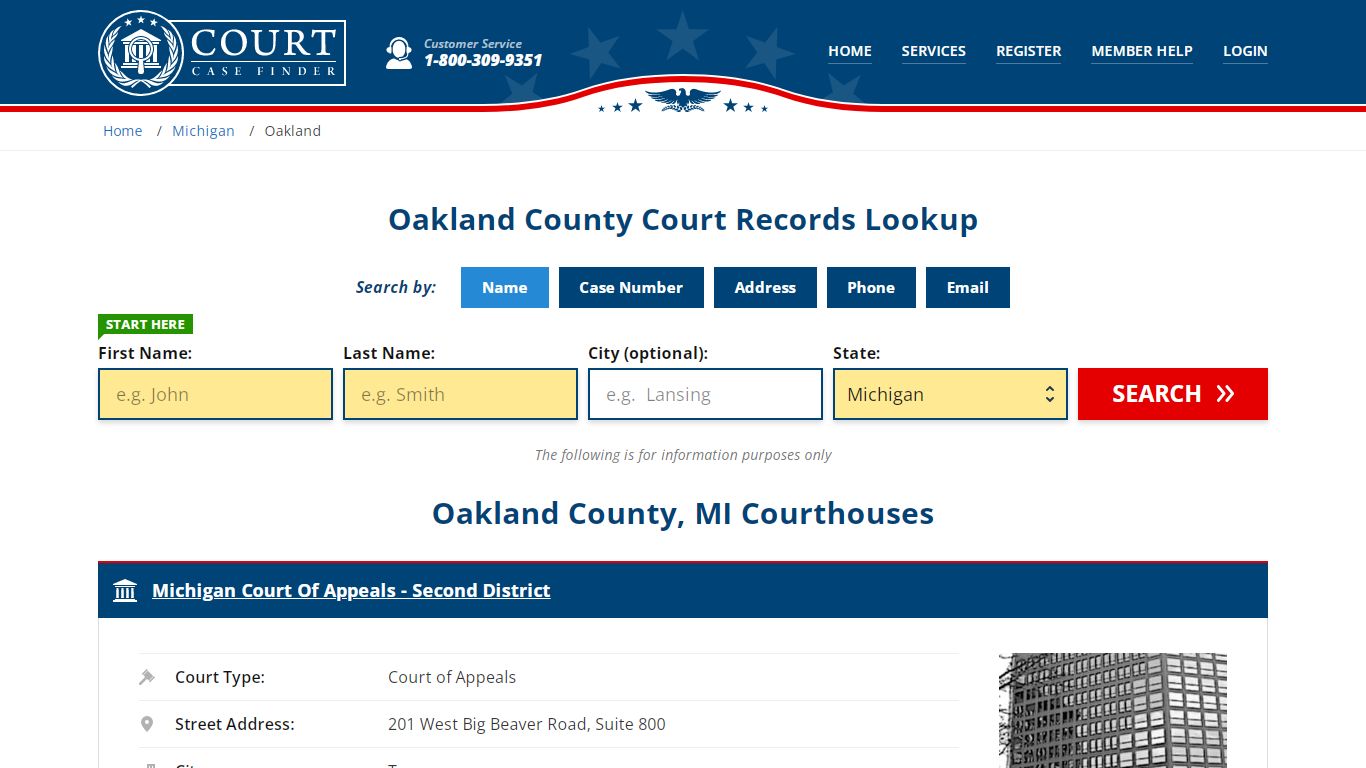 Oakland County Court Records | MI Case Lookup